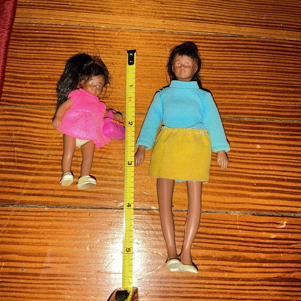 Vintage Horsman Dollhouse Dolls African American Black AA Mom Girl Woman